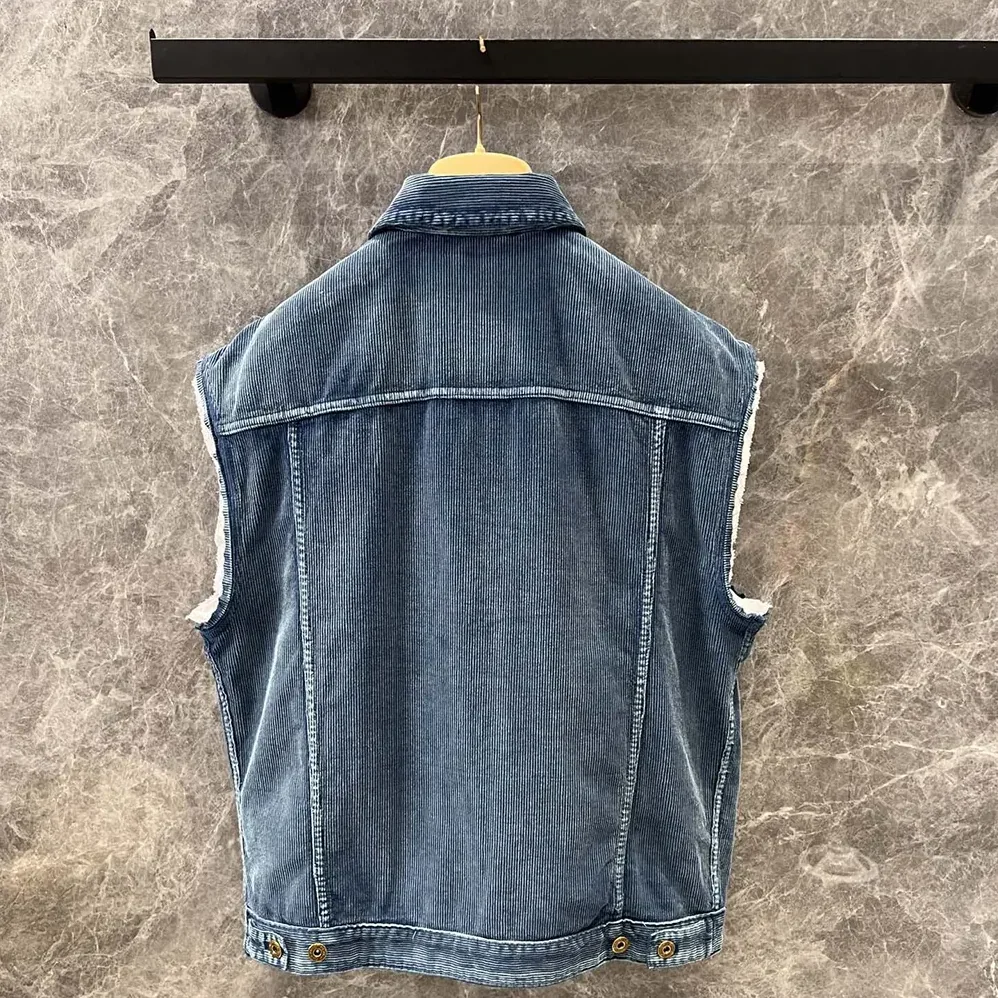 Miu Miu Washed Corduroy Vest for Women Miu Miu Washed Corduroy Vest for Women