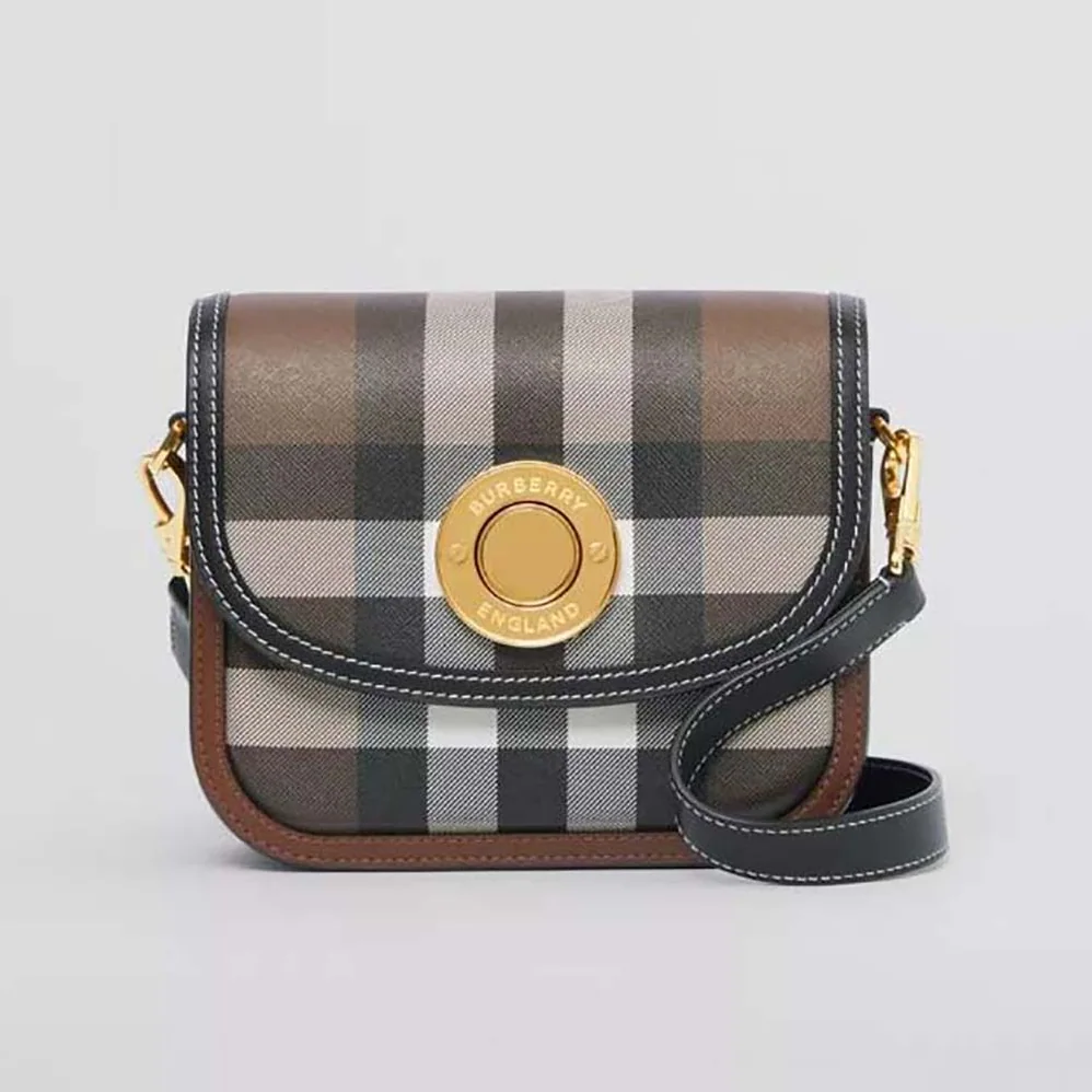 Burberry Check and Leather Small Elizabeth Bag for Women