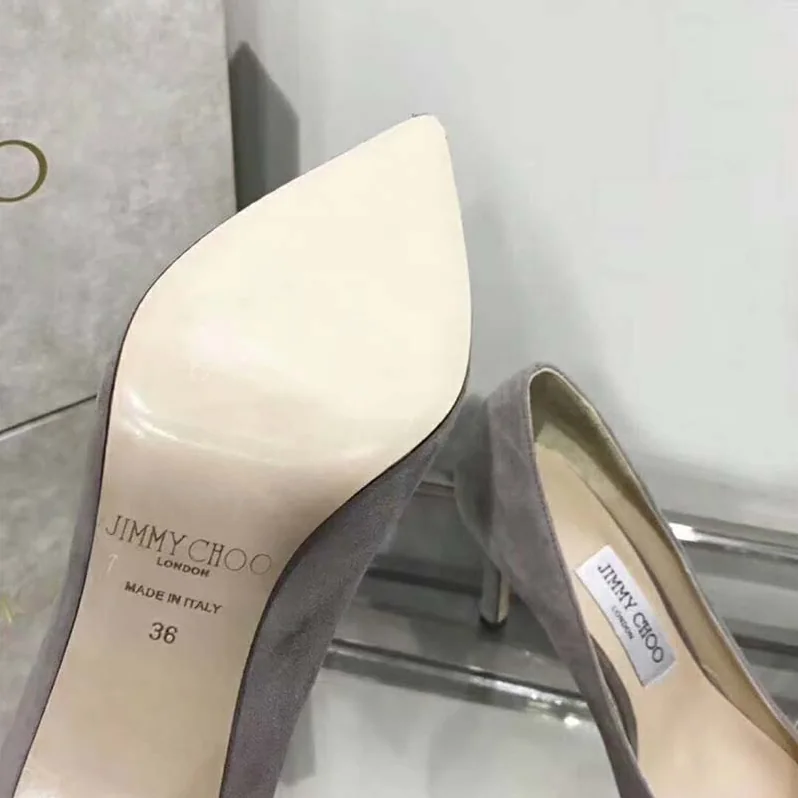 Jimmy Choo Shoes Romy 85 Opal Suede Pointy Toe Pumps for Women in Silver Jimmy Choo Shoes Romy 85 Opal Suede Pointy Toe Pumps for Women in Silver