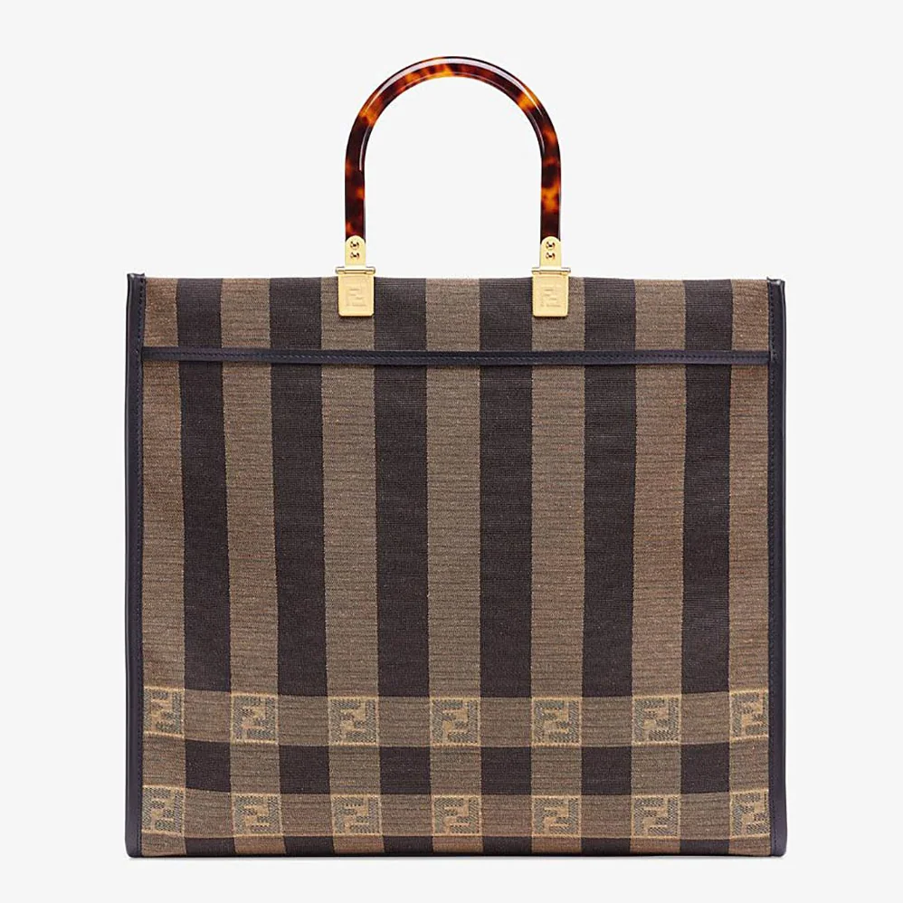 Fendi Sunshine Large Shopper in Brown Fabric for Women