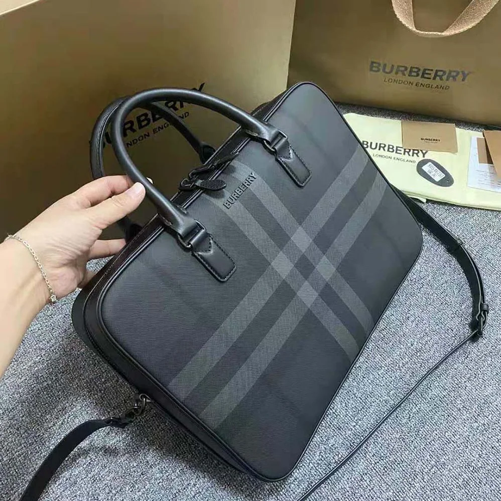 Burberry Slim Ainsworth Briefcase for Men in Gray Burberry Slim Ainsworth Briefcase for Men in Gray