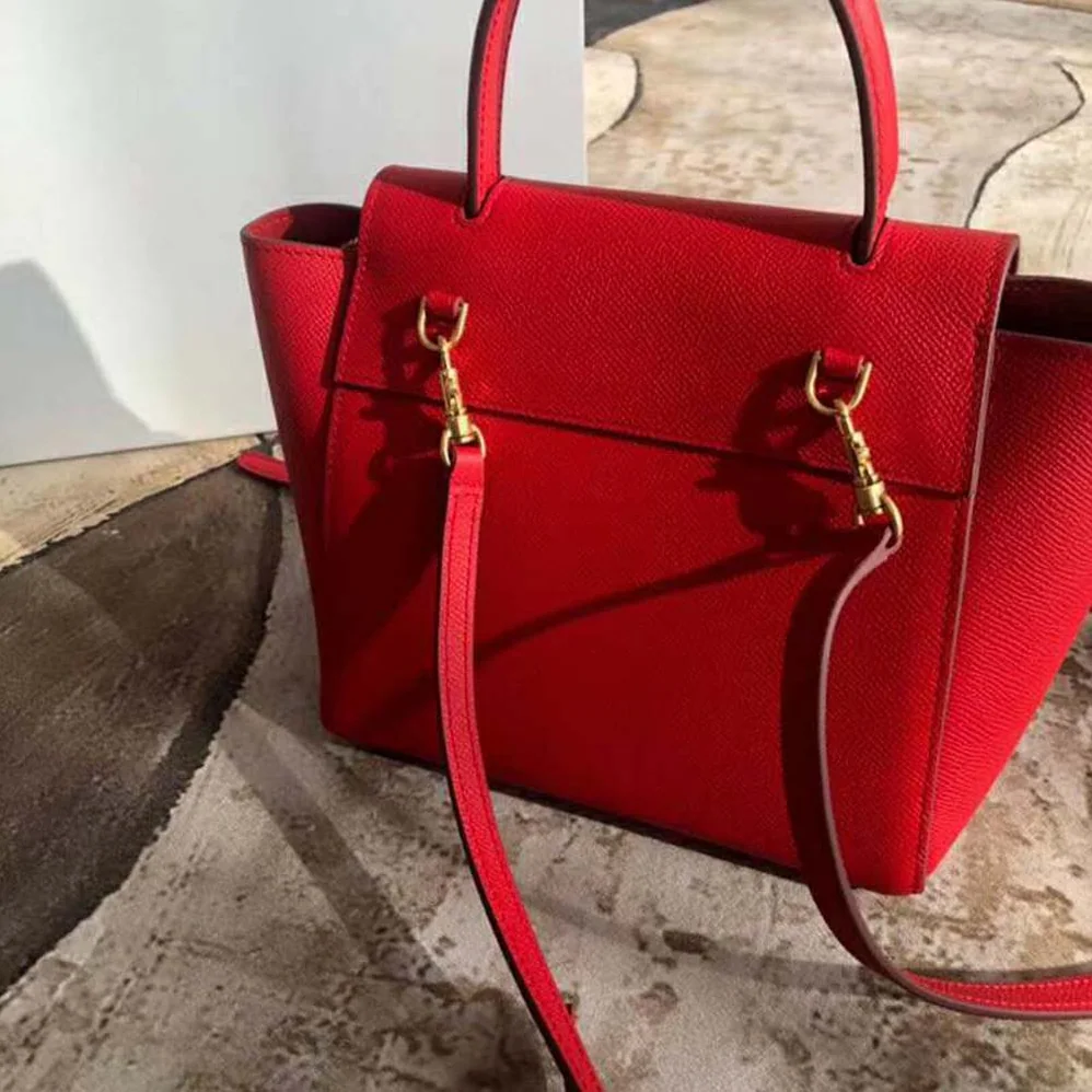Celine Nano Belt Bag in Grained Calfskin Bag for Women in Red