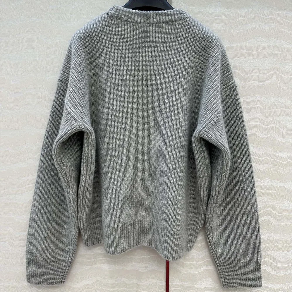 Celine Crew Neck Sweater In Ribbed Wool for Men