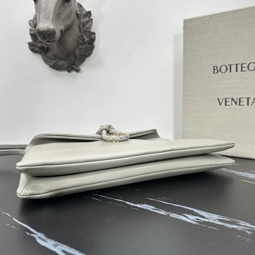 Bottega Veneta Liberta Cross-body Bag in Smooth Calf Leather for Women in Silver