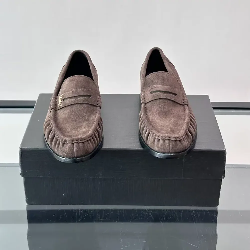 Saint Laurent YSL Le Loafer Supple in Suede for Unisex