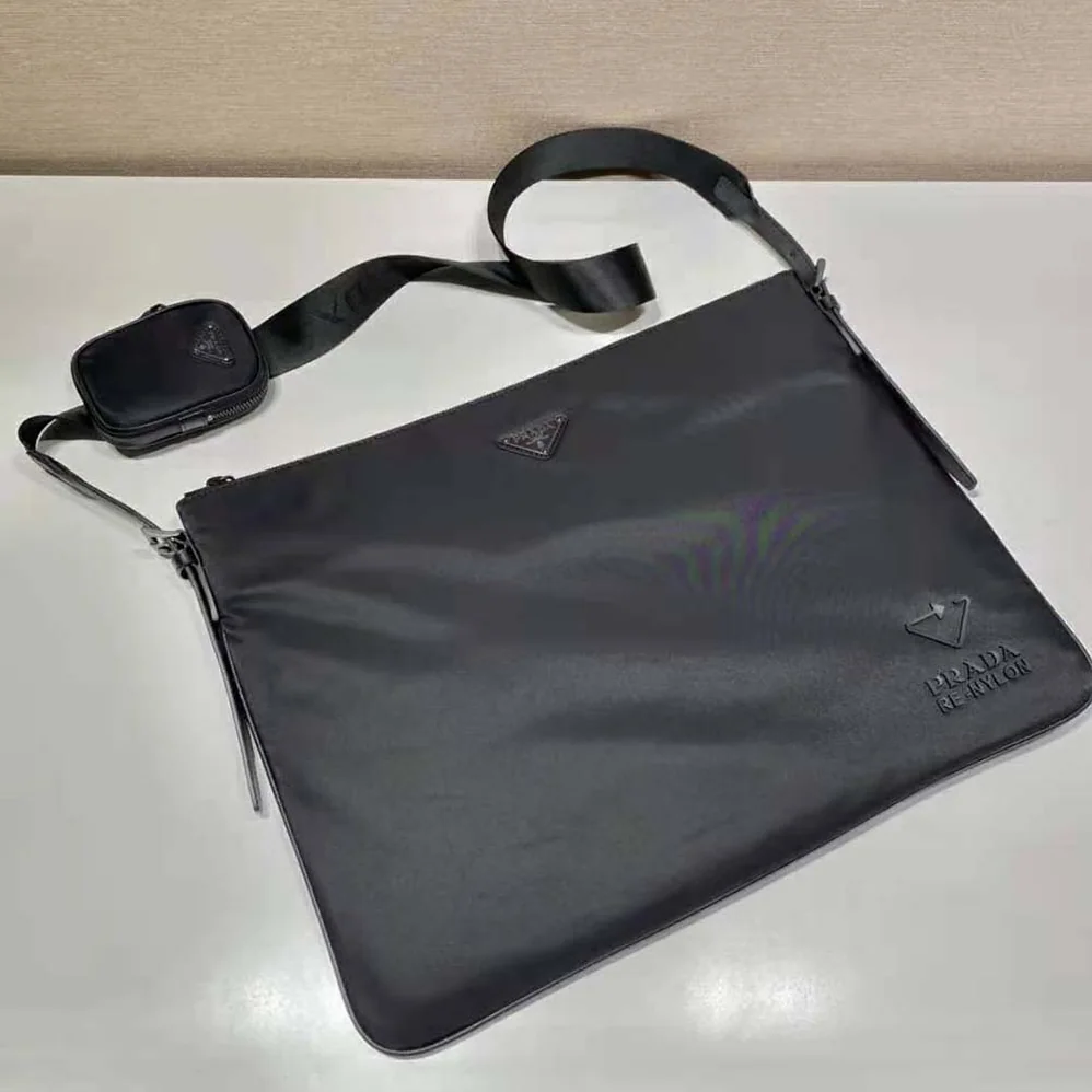 Prada Re-Nylon and Saffiano Leather Shoulder Bag for Men