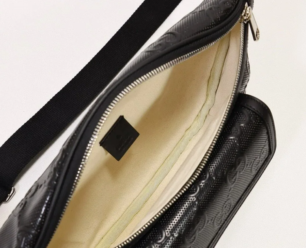 Gucci Embossed Belt Bag Black / Gucci Embossed Belt Bag Black /