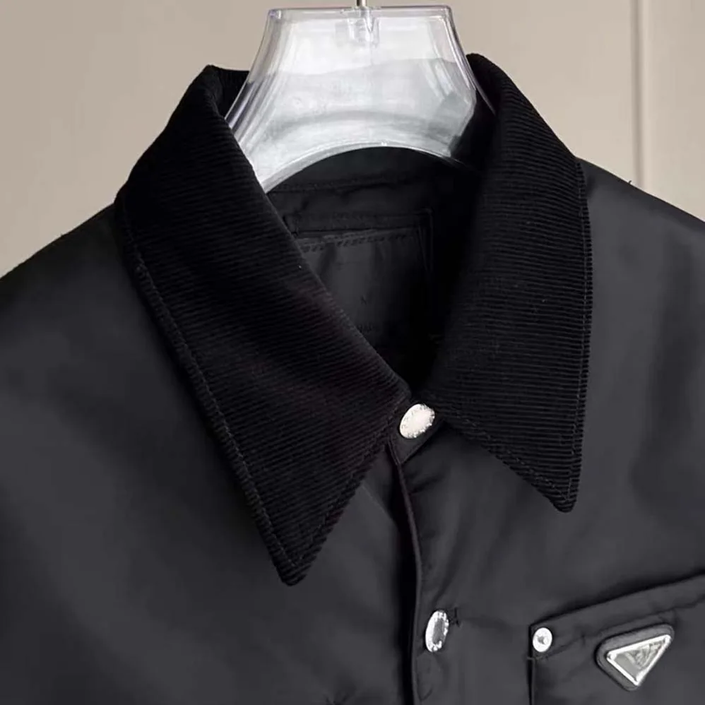 Prada Re-Nylon Blouson Jacket for Men in Black Prada Re-Nylon Blouson Jacket for Men in Black