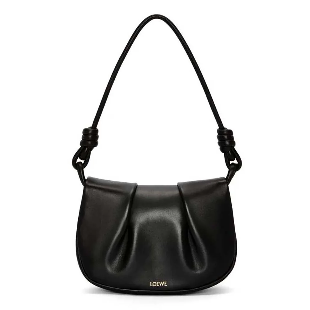 Loewe Paseo Satchel in Shiny Nappa Calfskin for Women in Black Loewe Paseo Satchel in Shiny Nappa Calfskin for Women in Black