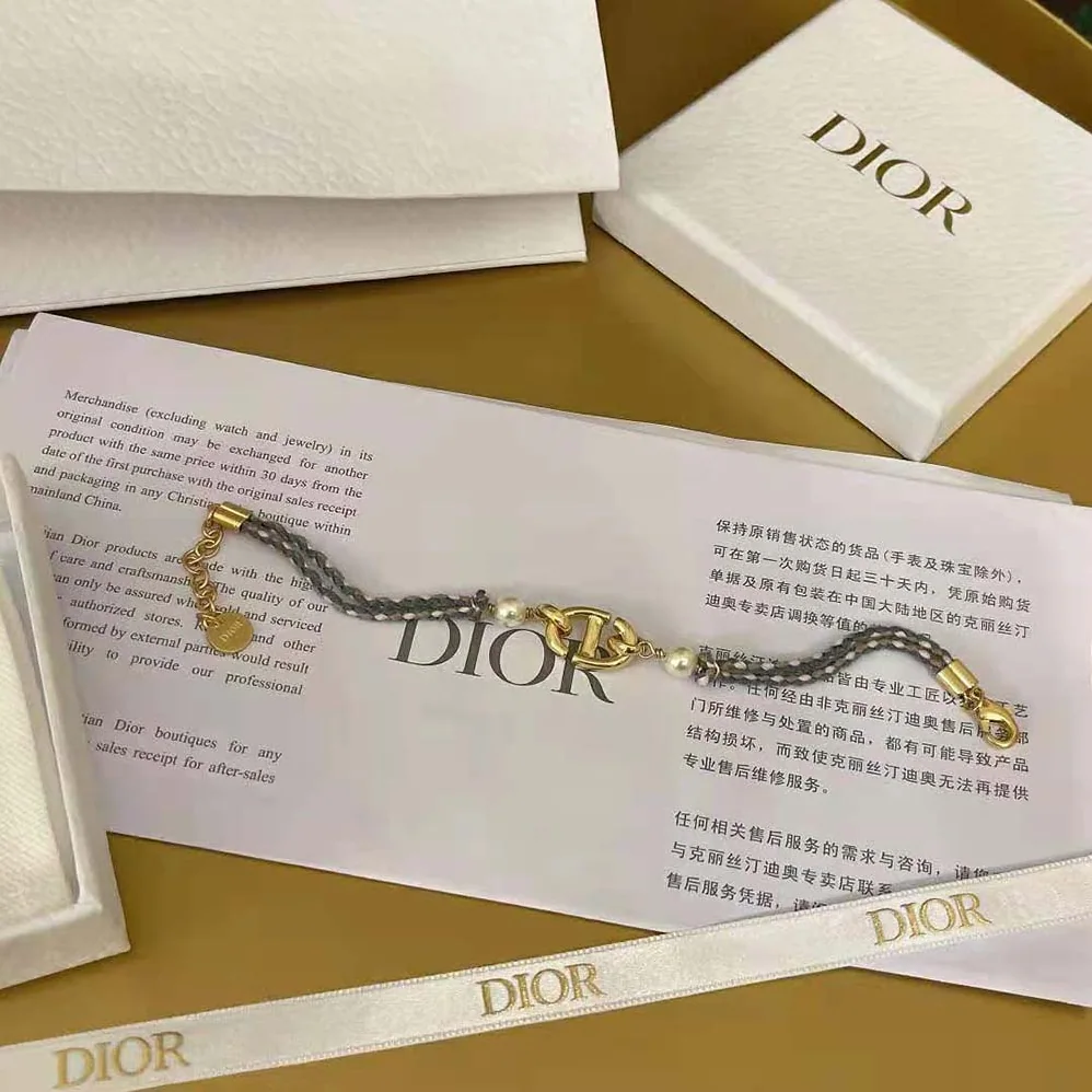 Dior CD Navy Bracelet Gold for Women in Finish Metal Dior CD Navy Bracelet Gold for Women in Finish Metal