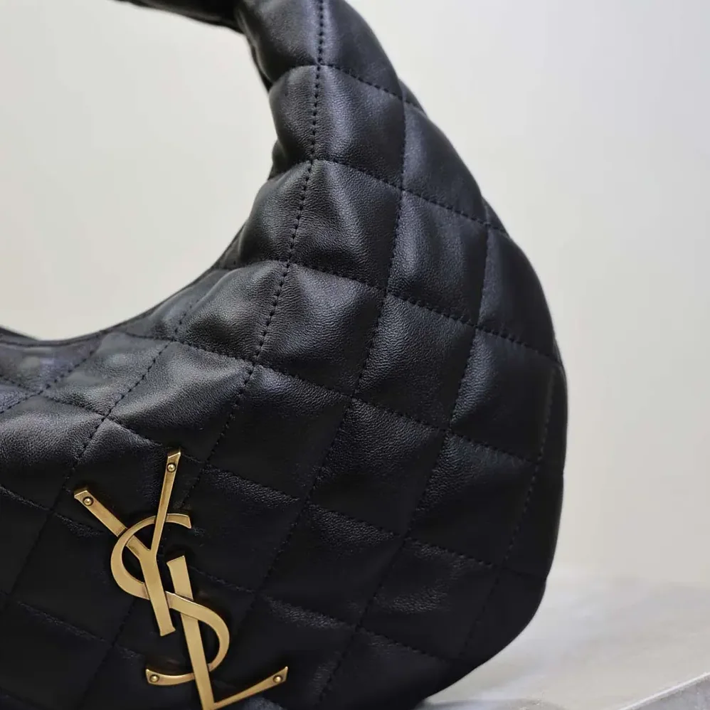 Saint Laurent YSL Icarino In Quilted Nappa for Women in Black