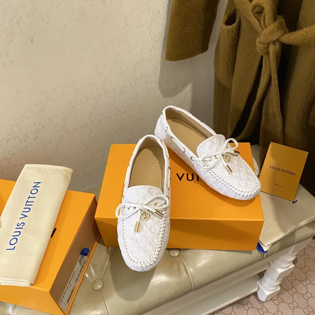 Louis Vuitton Gloria Flat Loafer White