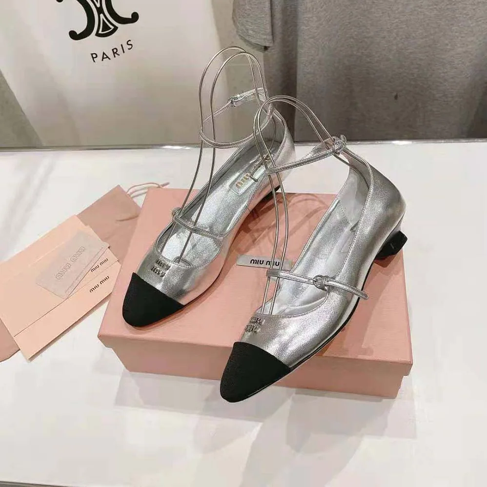 Miu Miu Mordoré Nappa Leather and Grosgrain Pumps for Women
