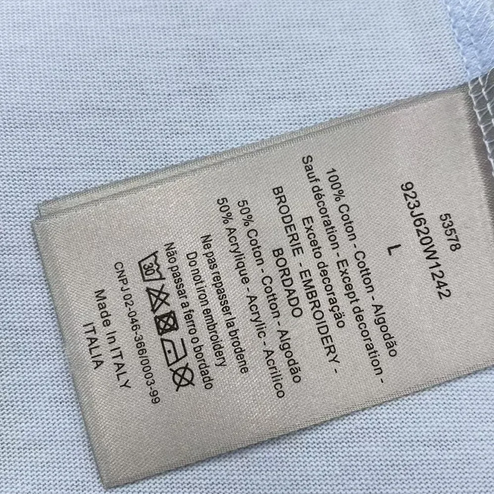 Dior CD Icon T-Shirt Relaxed Fit Blue Cotton Jersey for Men Dior CD Icon T-Shirt Relaxed Fit Blue Cotton Jersey for Men
