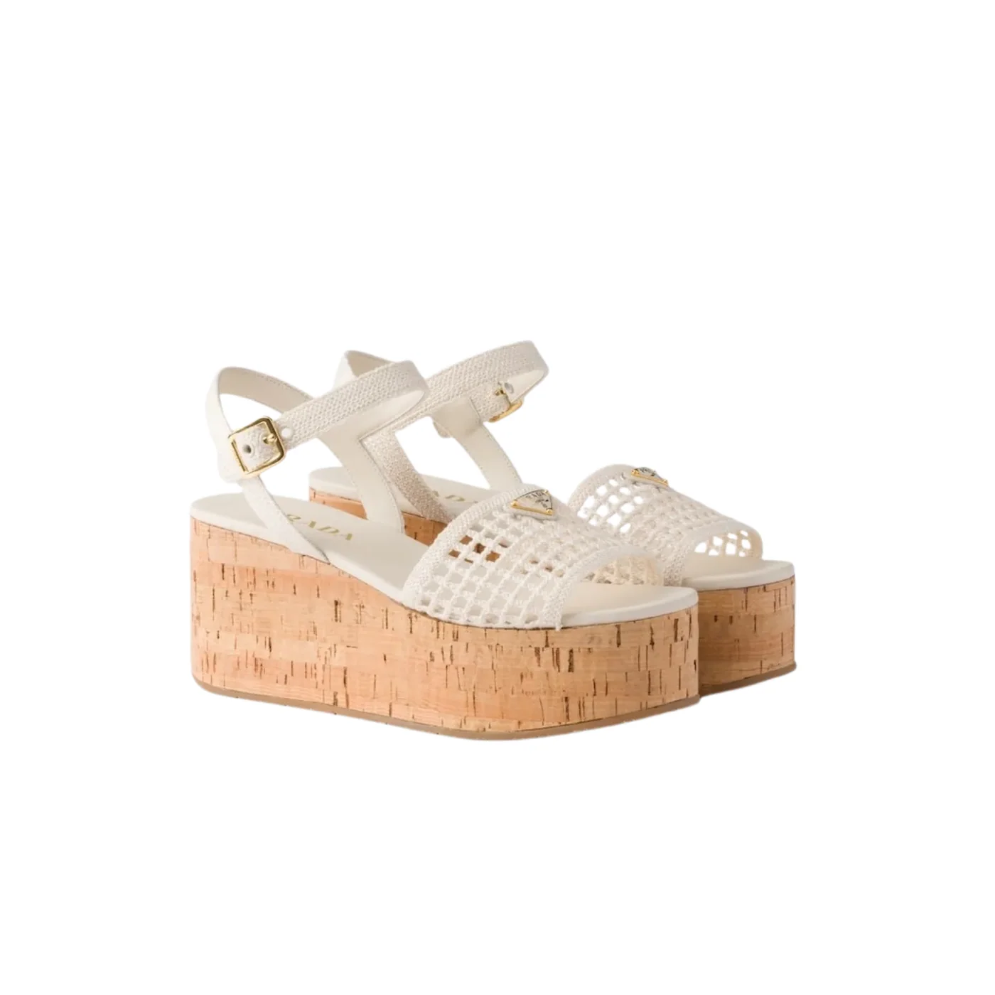 Prada Crochet Wedge Platform Sandals Ivory 1XZ791_2F46_F0304_F_075 Prada Crochet Wedge Platform Sandals Ivory 1XZ791_2F46_F0304_F_075