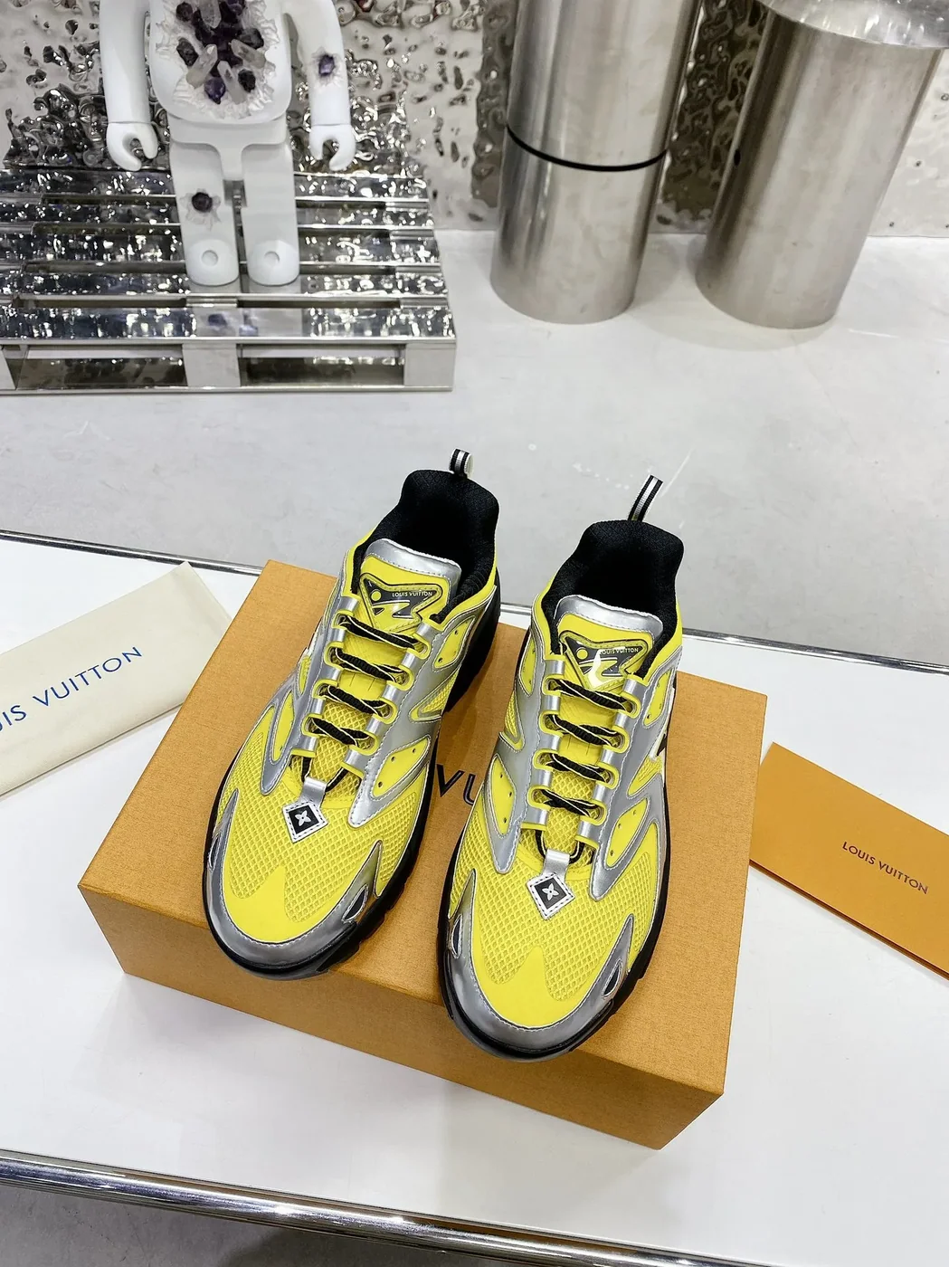 Louis Vuitton LV Runner Tatic Sneaker Yellow for Men Louis Vuitton LV Runner Tatic Sneaker Yellow for Men