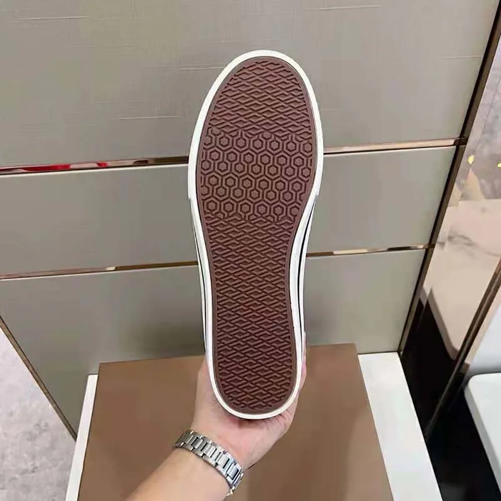Burberry Porthole Detail Check Print Leather High for Men in top Sneakers Burberry Porthole Detail Check Print Leather High for Men in top Sneakers
