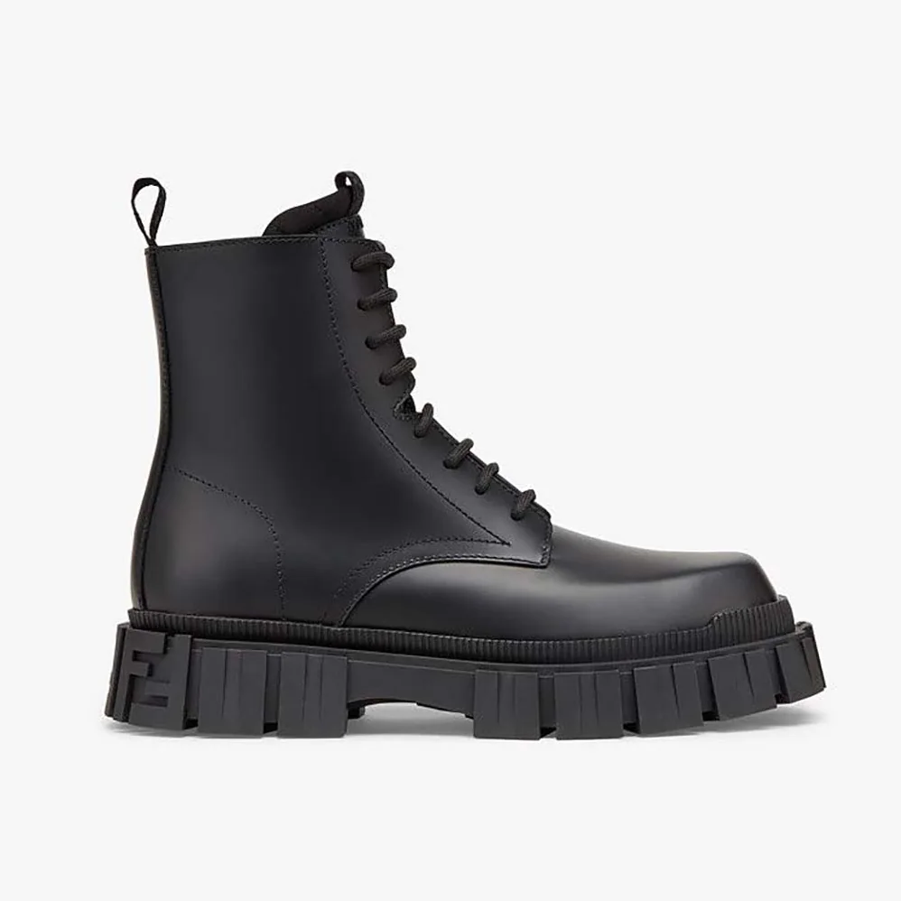 Fendi Force Black leather Ankle Boots for Men Fendi Force Black leather Ankle Boots for Men