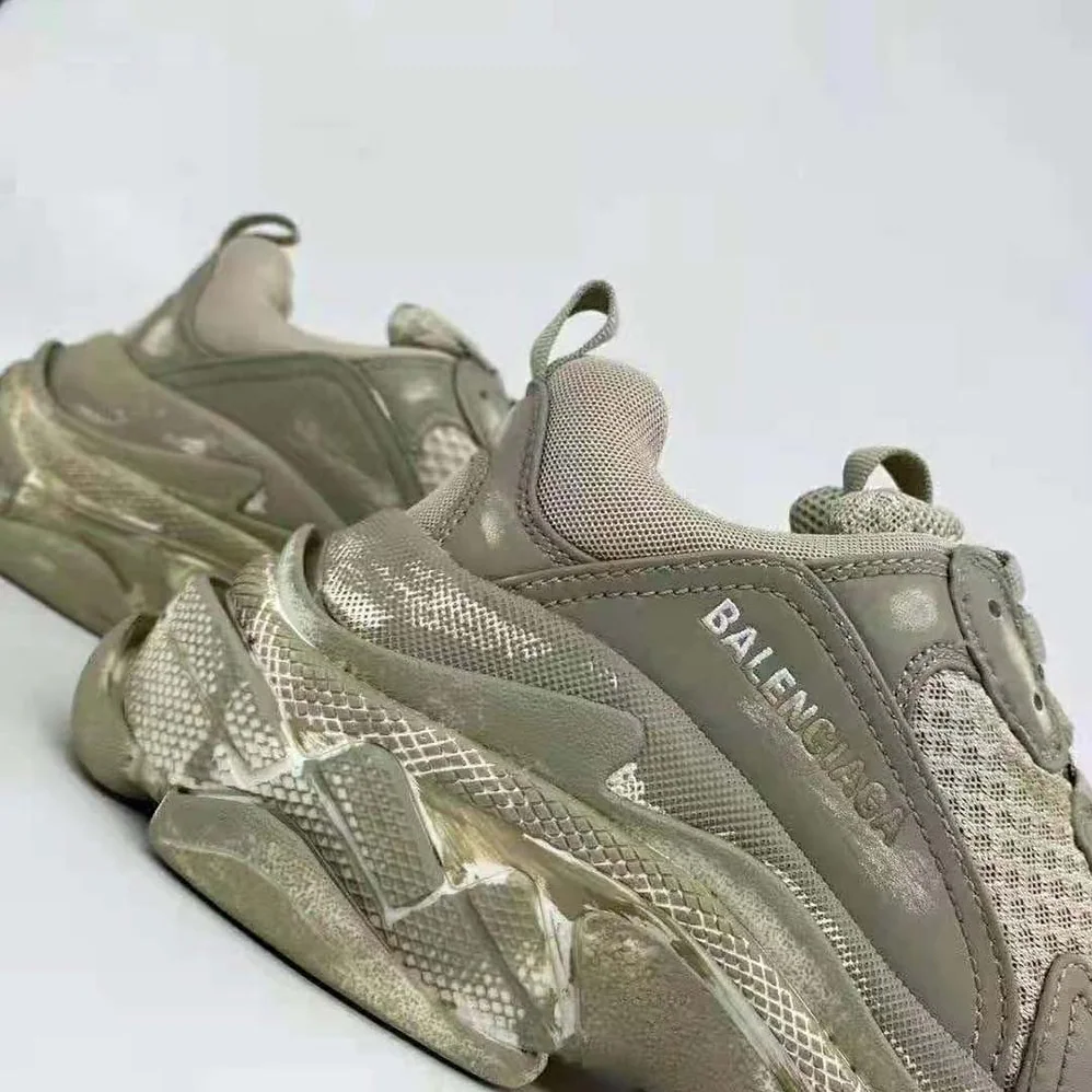 Balenciaga Triple S Faded Sneaker in Beige for Women Balenciaga Triple S Faded Sneaker in Beige for Women