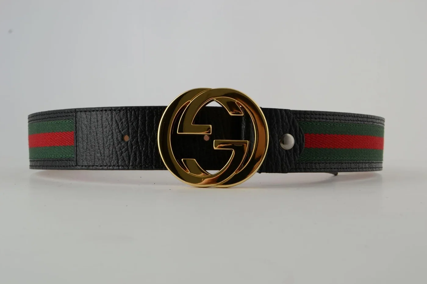 GG Red & Green Stripe Gold Buckle