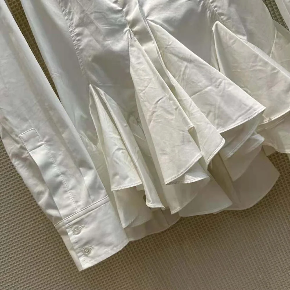 Givenchy Shirt in Poplin with Flounces for Women in White
