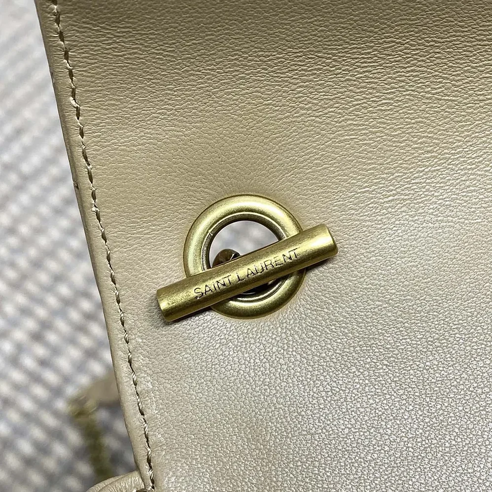 Saint Laurent YSL Loulou Mini in Lambskin for Women in Natural