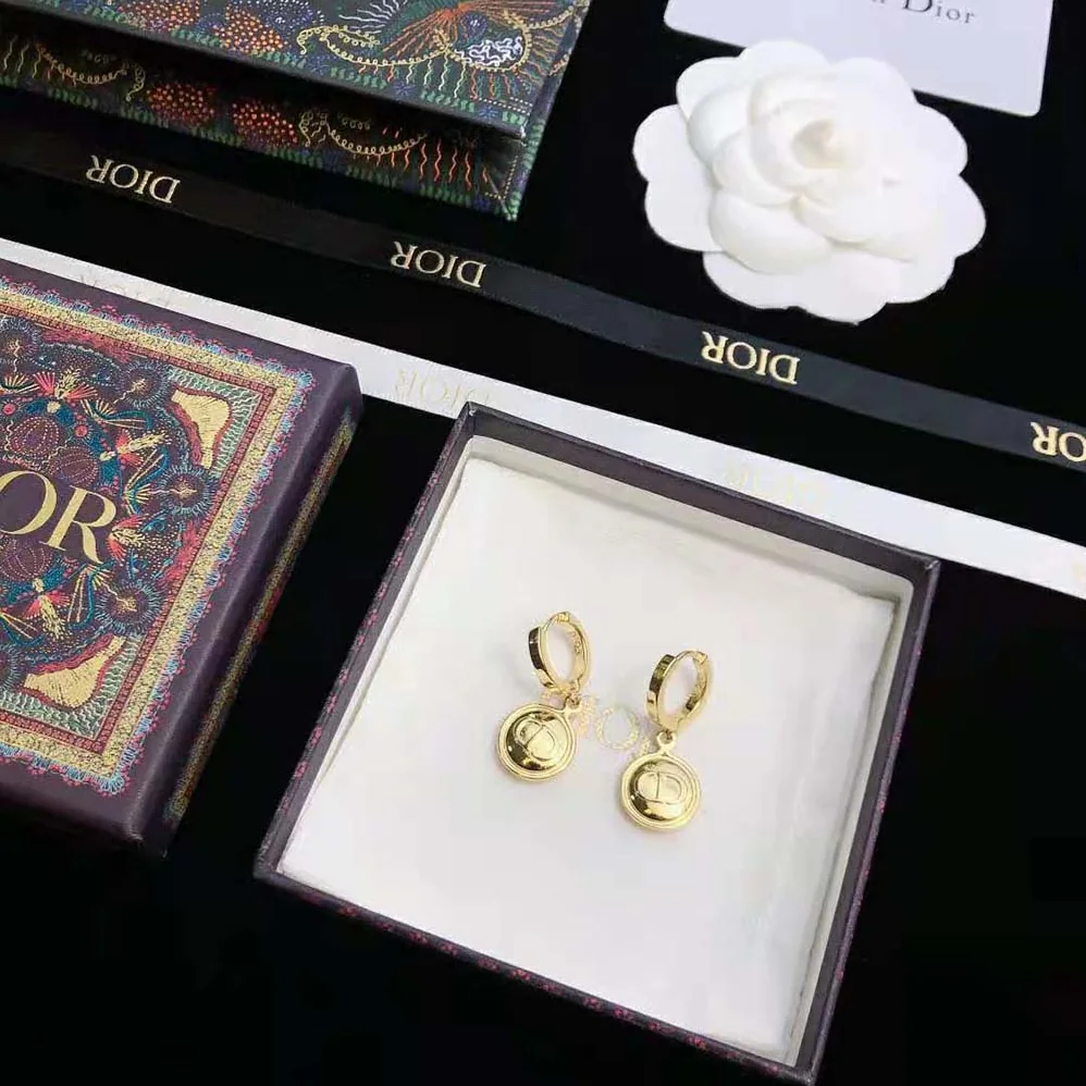 Dior Petit CD Earrings Gold for Women in Finish Metal
