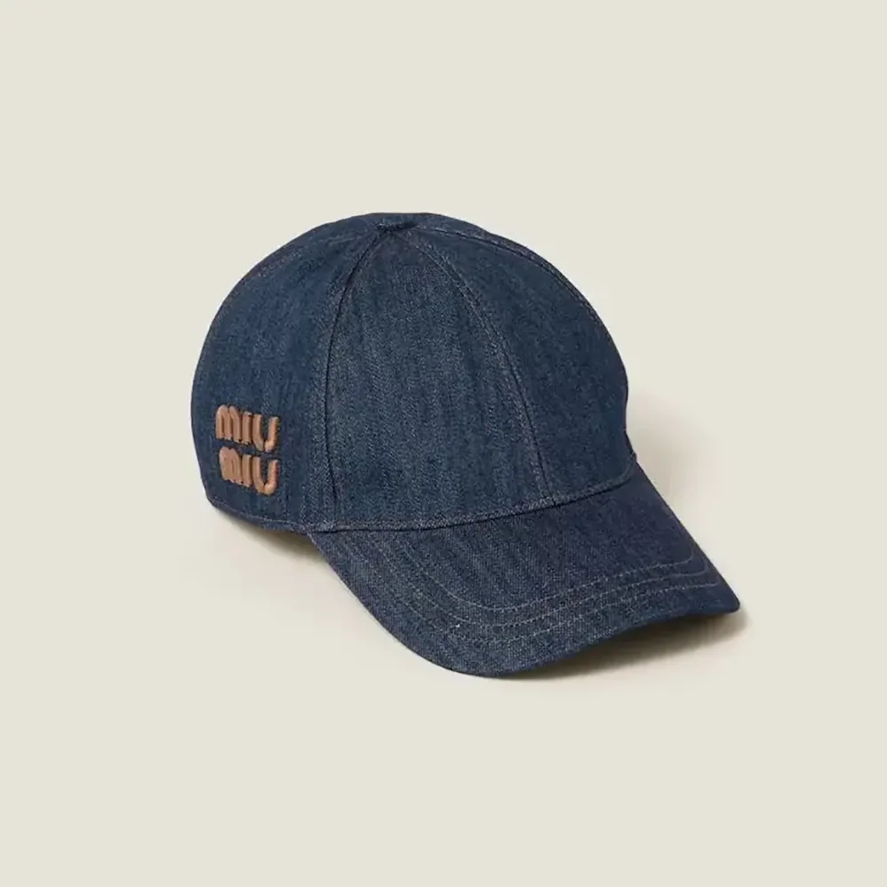 Miu Miu Denim Baseball Cap 5HC274_AJ6_F0QV1 for Women Miu Miu Denim Baseball Cap 5HC274_AJ6_F0QV1 for Women