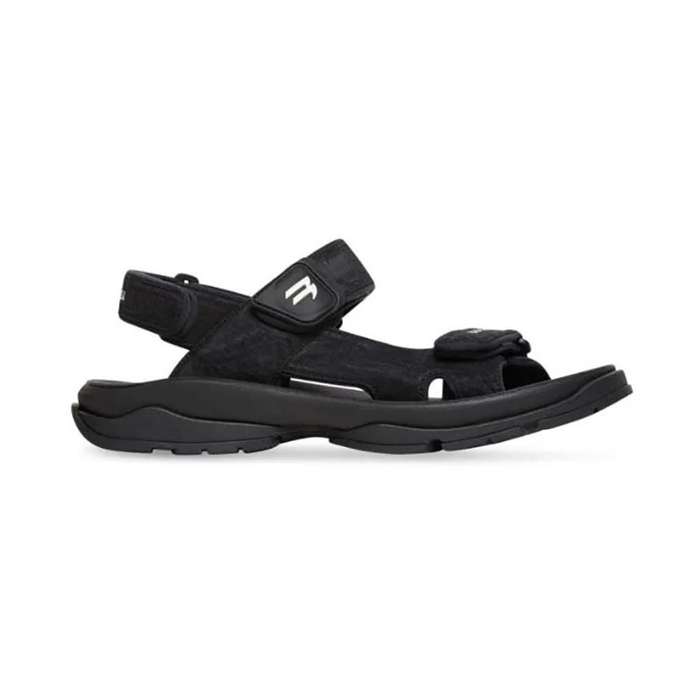 Balenciaga Tourist Sandal in Black Technical Material for Unisex
