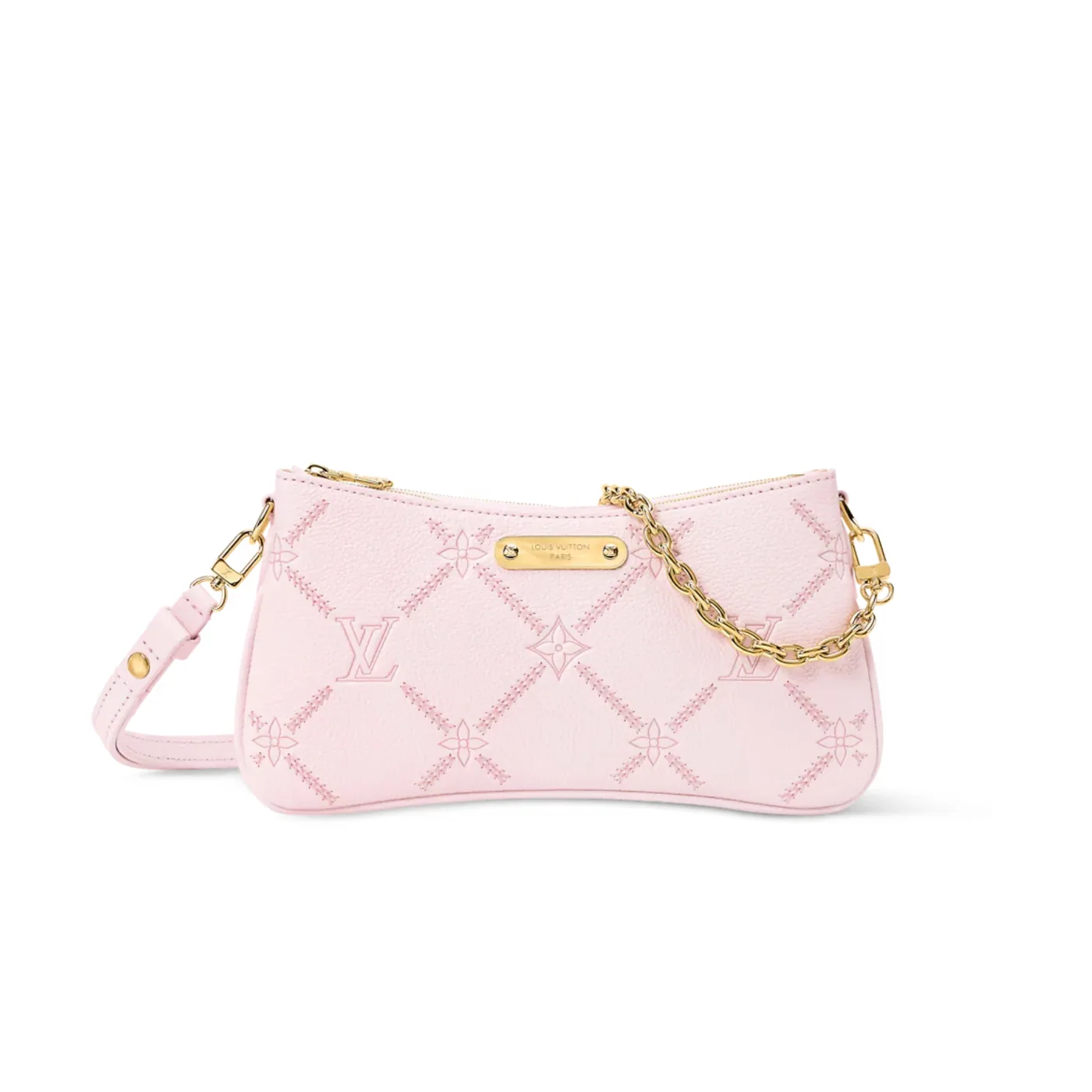 Louis Vuitton Pochette Liv Shoulder Bag / Light Bliss Couture Gold Hardware