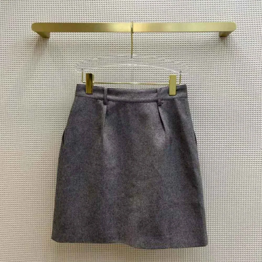 Dior Miniskirt with Macrocannage Lining Gray Cotton Drill for Women Dior Miniskirt with Macrocannage Lining Gray Cotton Drill for Women