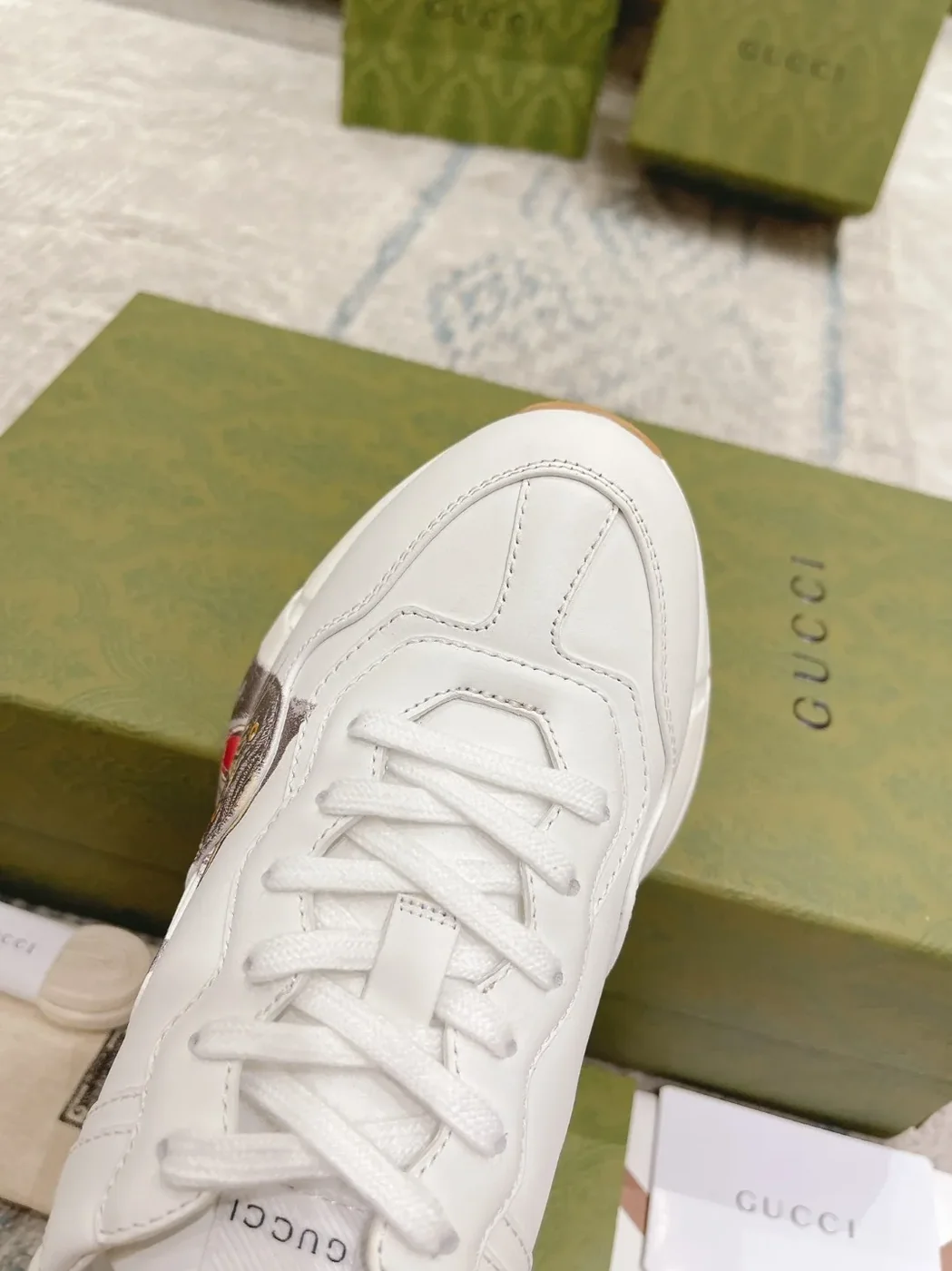 Gucci Rhyton Tiger Sneaker White