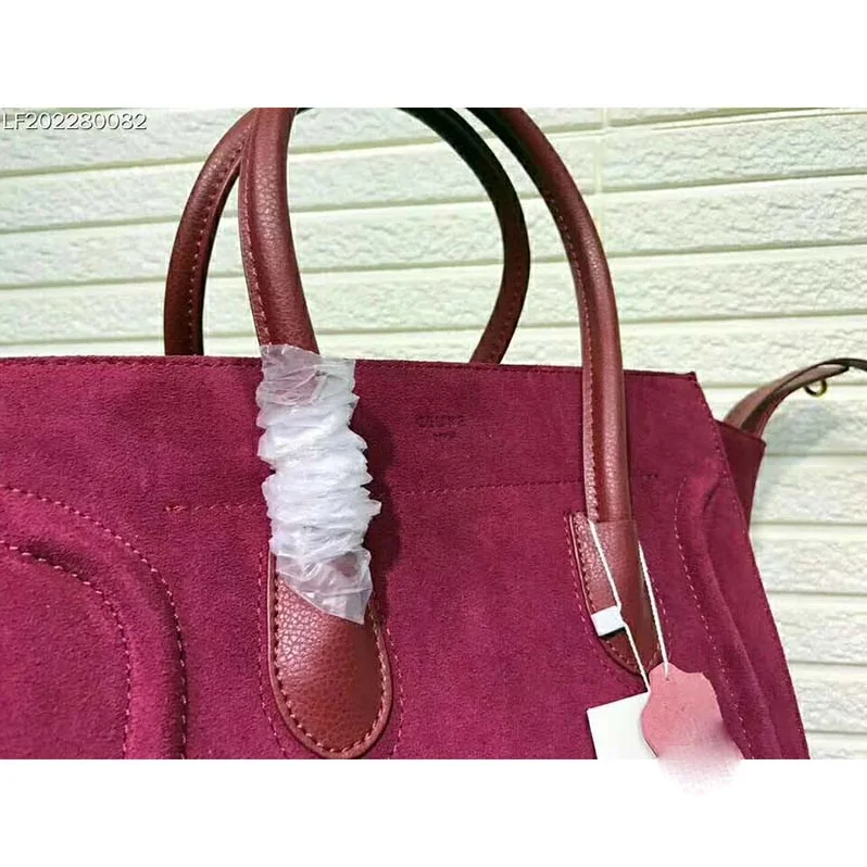 Celine Medium Luggage Phantom Bag in Baby Calfskin Leather in Maroon Celine Medium Luggage Phantom Bag in Baby Calfskin Leather in Maroon