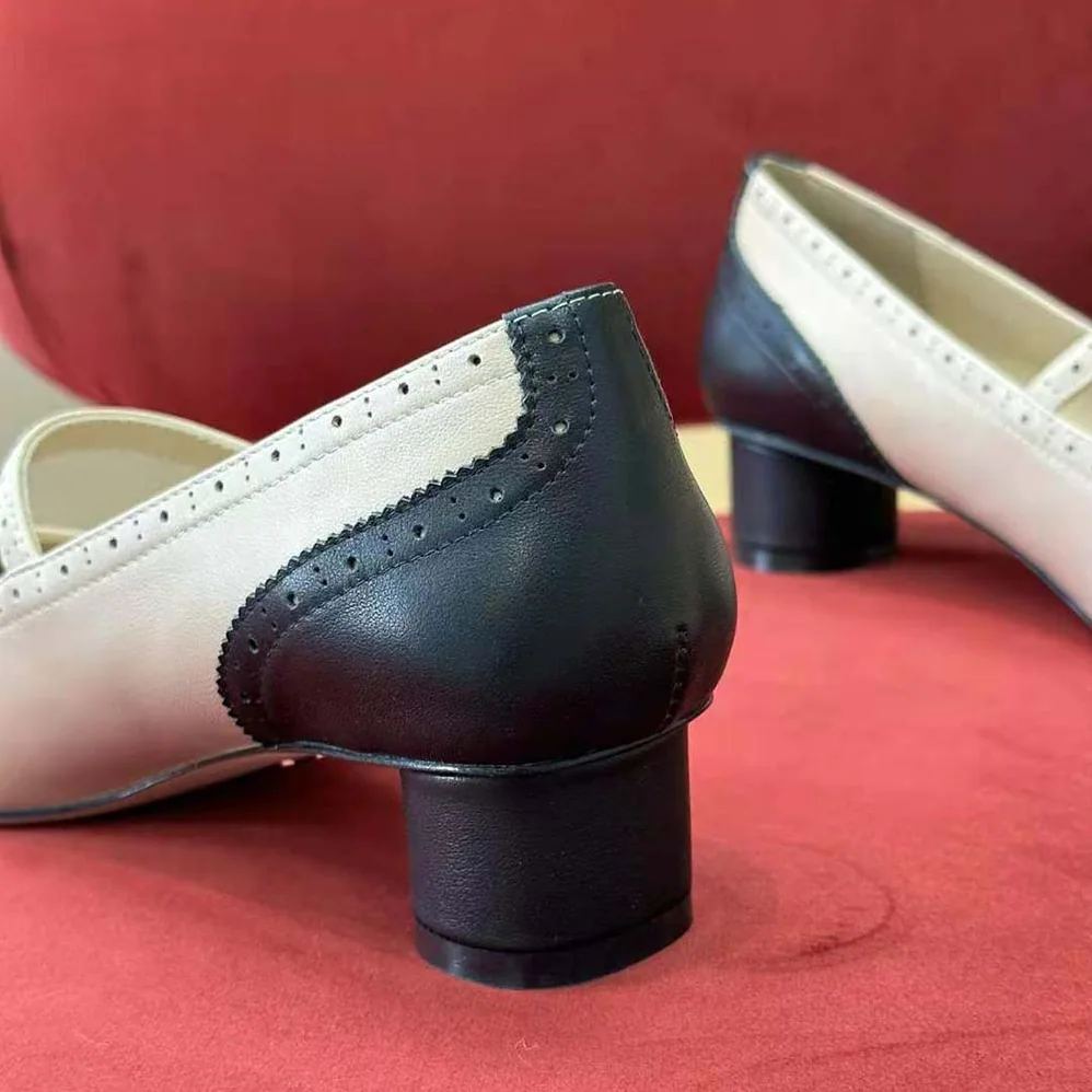 Dior Spectadior Ballet Pump Black and White Perforated Calfskin for Women Dior Spectadior Ballet Pump Black and White Perforated Calfskin for Women