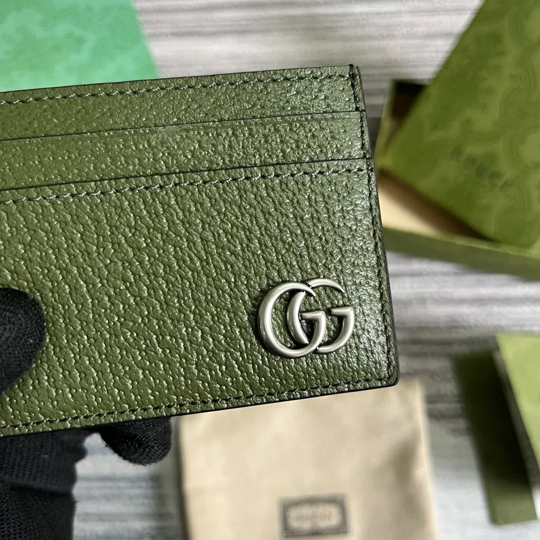 GG Marmont Card Case Green / GG Marmont Card Case Green /