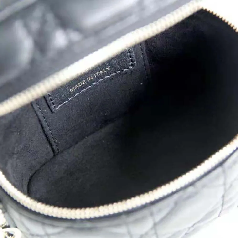 Dior Micro Lady Dior Vanity Case Cannage Lambskin for Women in Black Dior Micro Lady Dior Vanity Case Cannage Lambskin for Women in Black