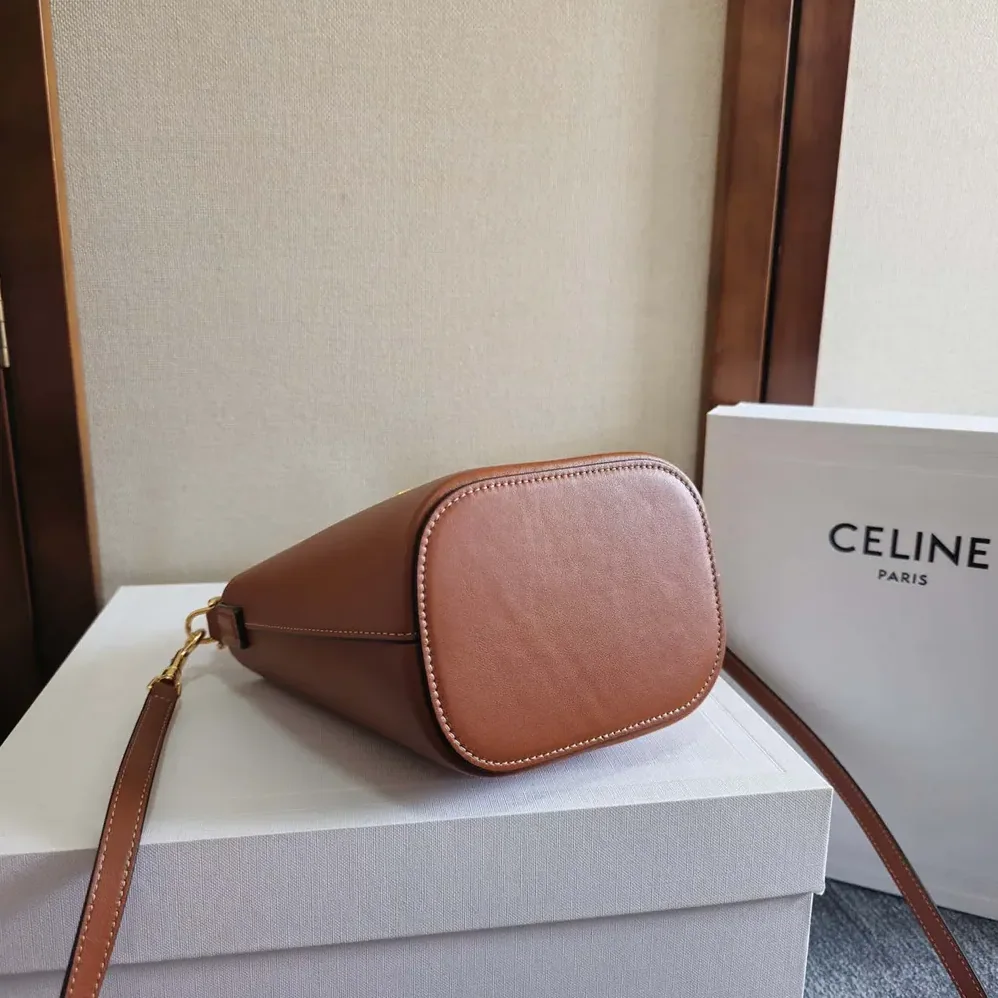 Celine Small Bucket Louise in Smooth Calfskin for Women in Brown Celine Small Bucket Louise in Smooth Calfskin for Women in Brown