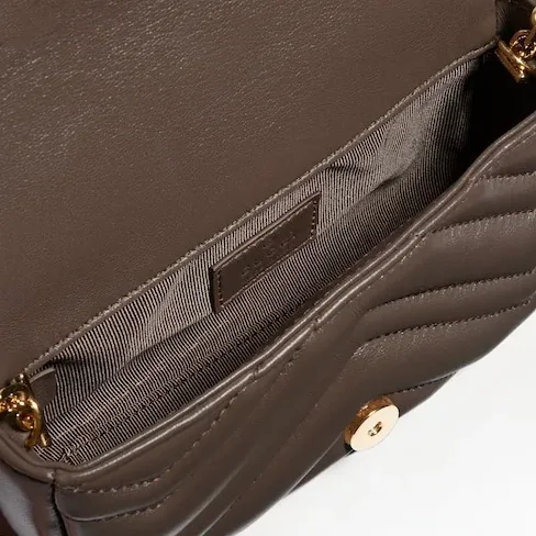Gucci Marmont Mini Shoulder Bag in Dark Taupe Gold Hardware Gucci Marmont Mini Shoulder Bag in Dark Taupe Gold Hardware