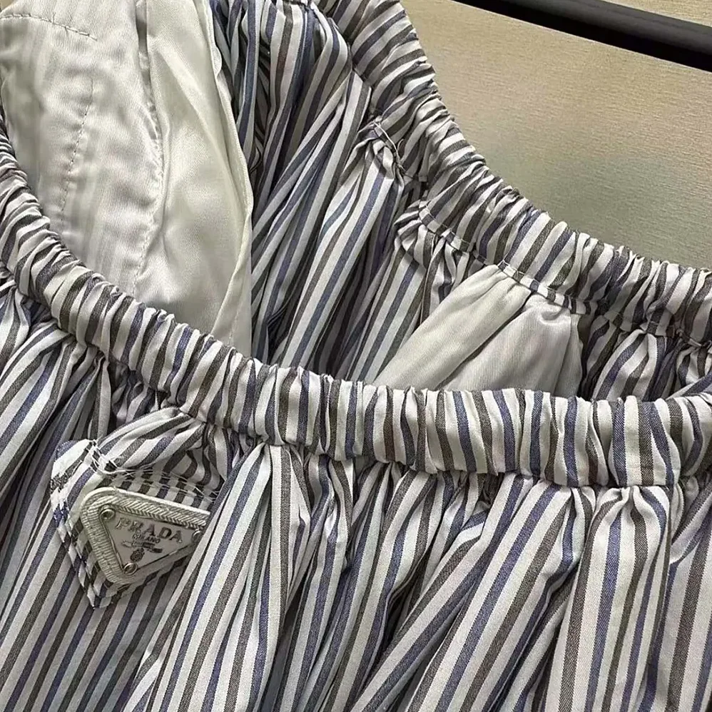 Prada Striped Poplin Skirt for Women