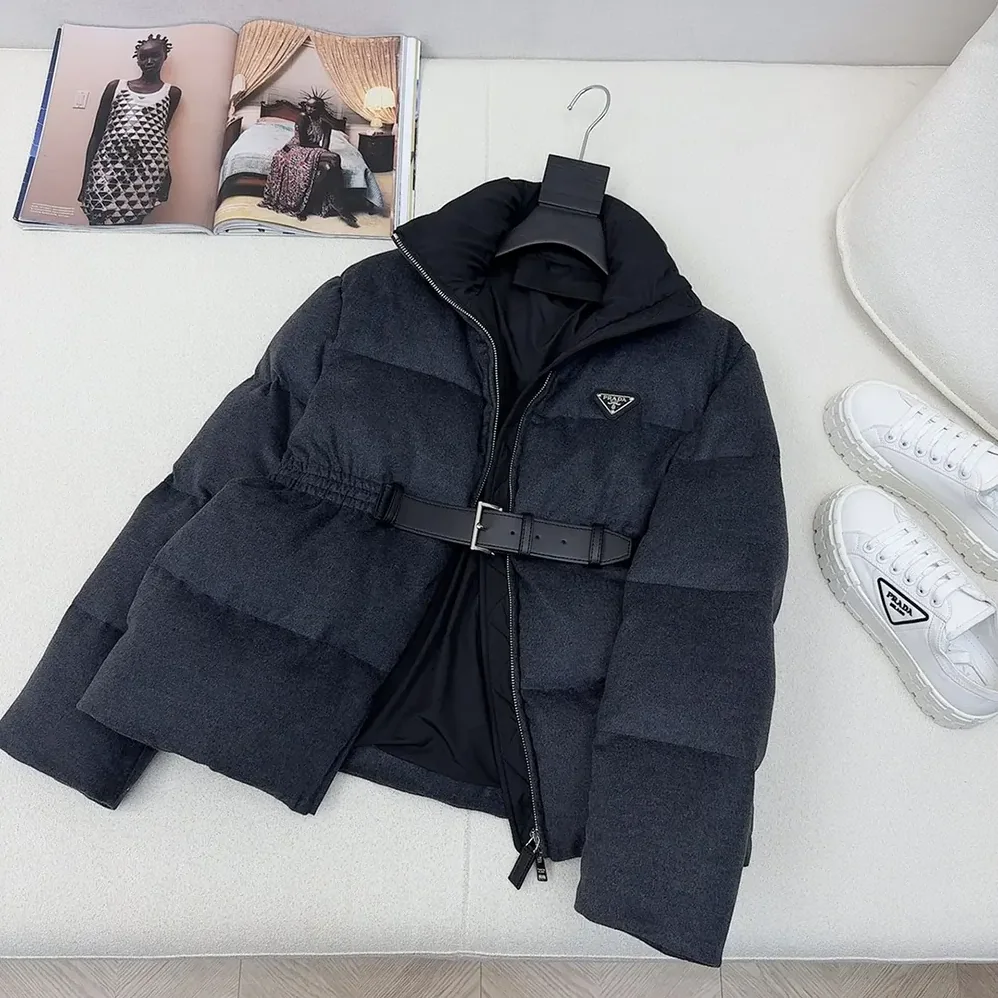 Prada Loden Down Jacket for Women in Grey Prada Loden Down Jacket for Women in Grey