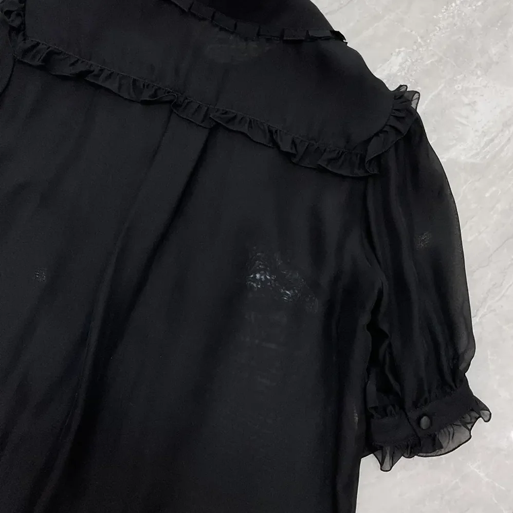 Dolce Gabbana D&G Chiffon Shirt for Women in Black Dolce Gabbana D&G Chiffon Shirt for Women in Black