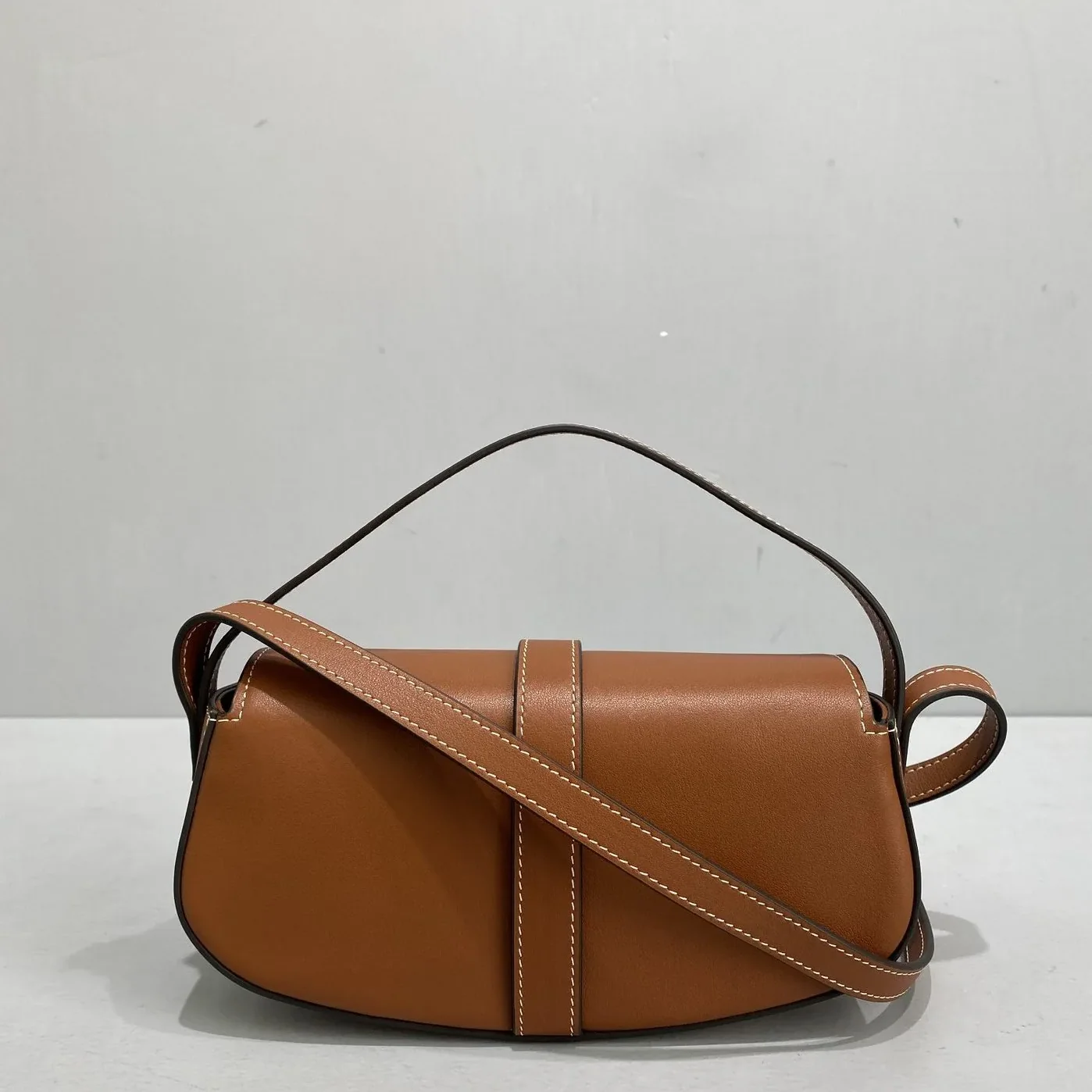 Celine Clutch On Strap Brown /