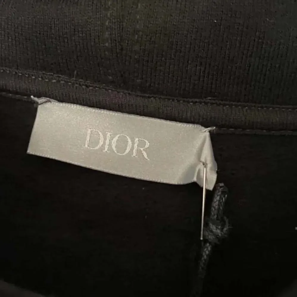 Dior CD Icon Hooded Sweatshirt Black Cotton Fleece for Women