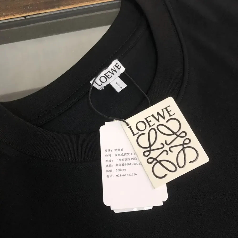 Loewe Regular Fit T-shirt in Cotton for Men in Black Loewe Regular Fit T-shirt in Cotton for Men in Black