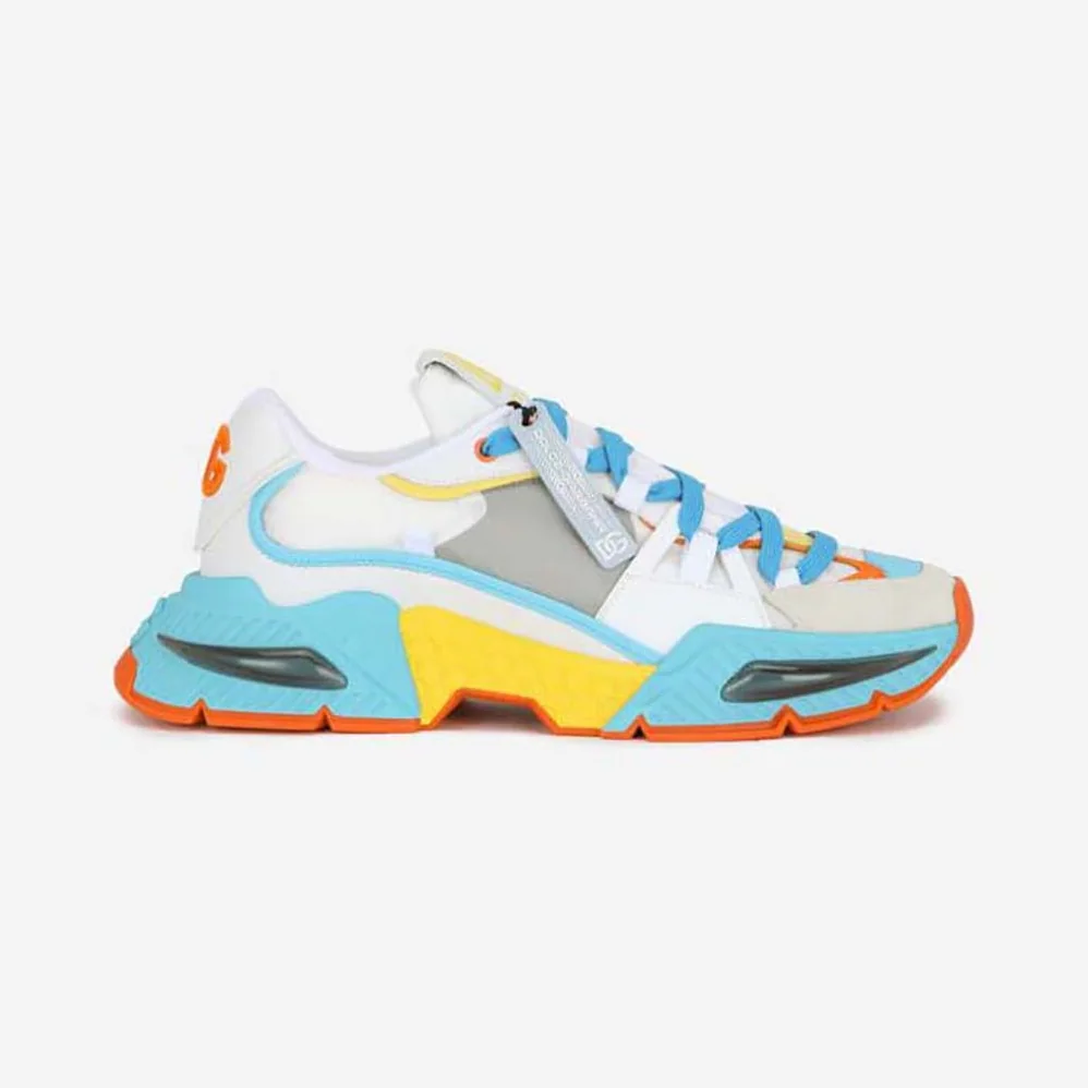 Dolce Gabbana D&G Mixed-Material Airmaster Sneakers for Unisex in Blue Dolce Gabbana D&G Mixed-Material Airmaster Sneakers for Unisex in Blue