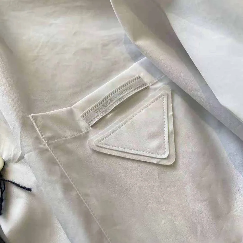 Prada Puffy Sleeve Poplin Blouse for Women in White Prada Puffy Sleeve Poplin Blouse for Women in White