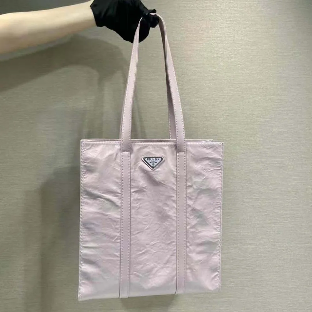 Prada Small Antique Nappa Leather Tote for Women in Pink Prada Small Antique Nappa Leather Tote for Women in Pink