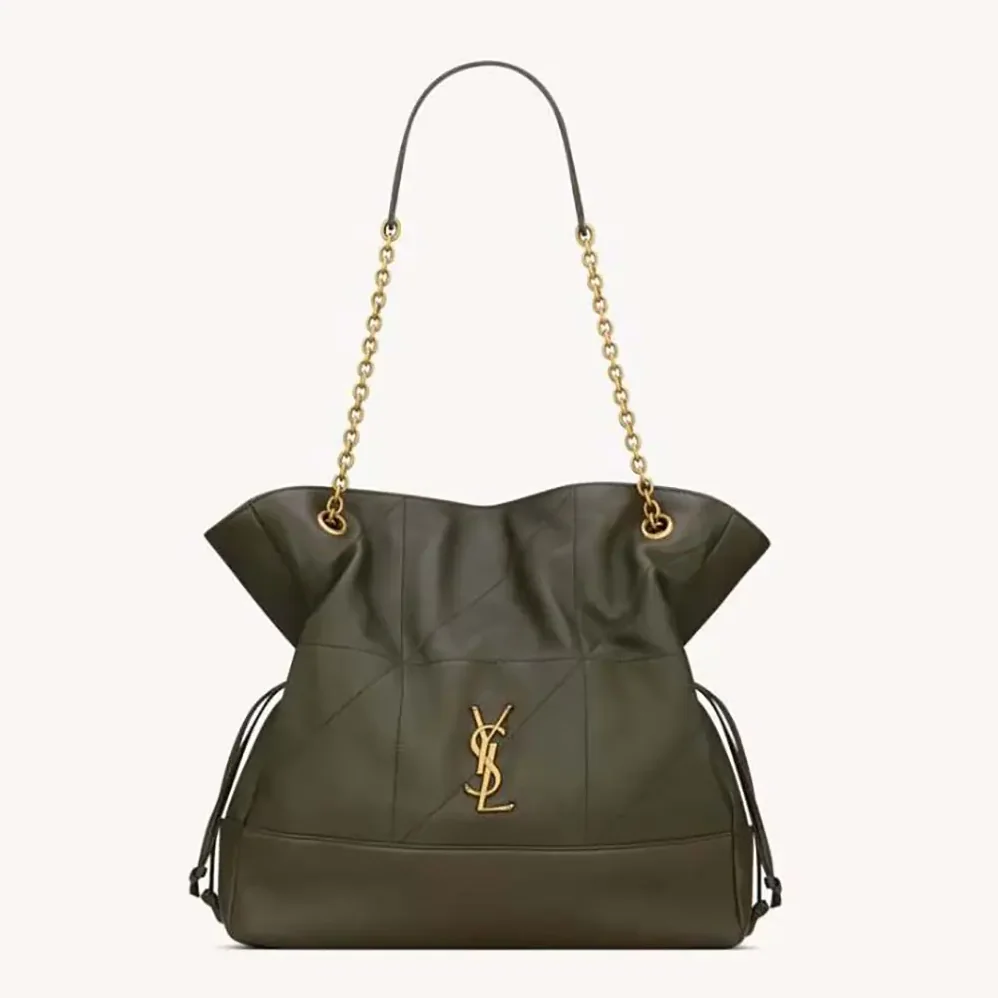 Saint Laurent YSL Jamie Shopping in Lambskin for Women in Dark Green Saint Laurent YSL Jamie Shopping in Lambskin for Women in Dark Green