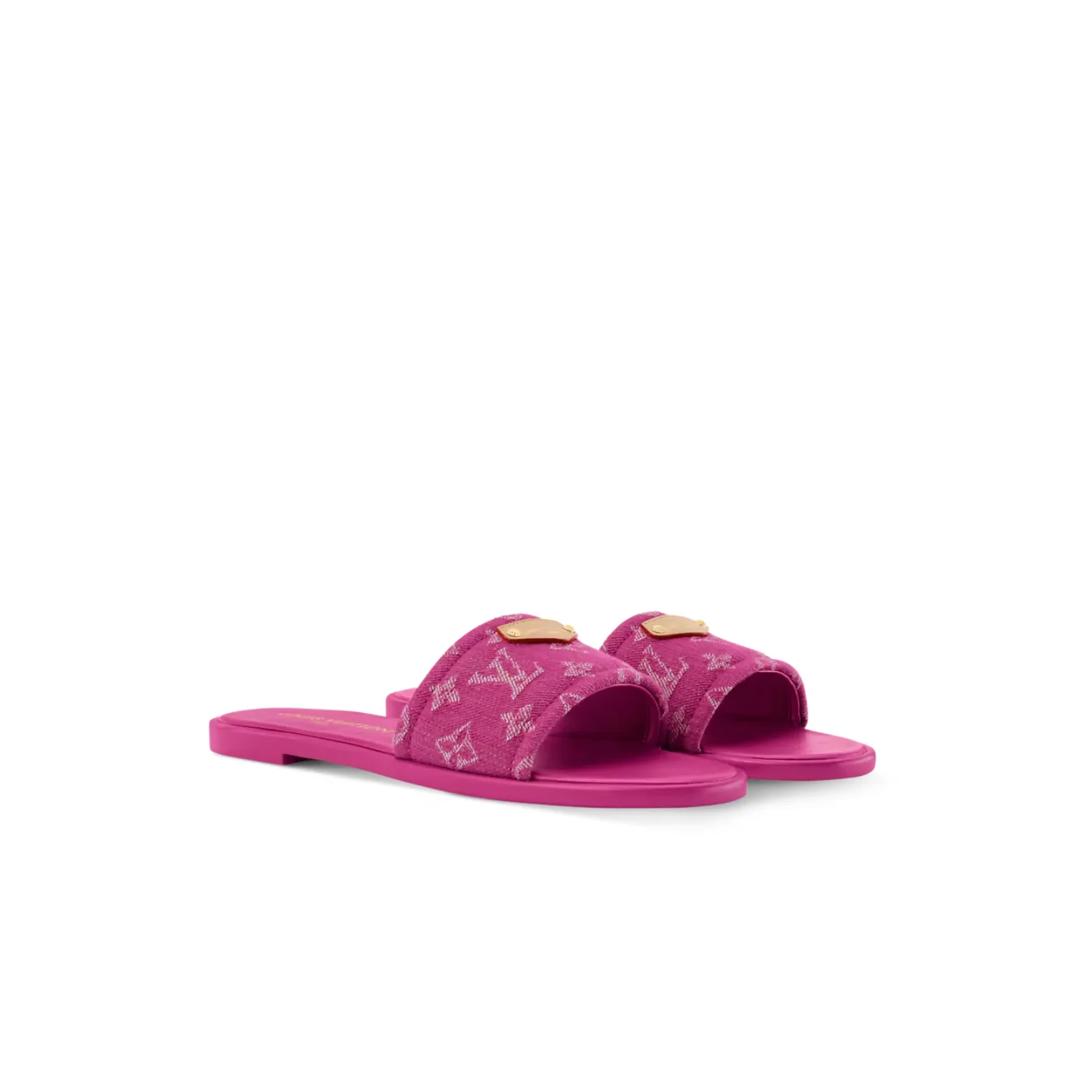 Louis Vuitton Lily Flat Mules Fuschia Denim 1AJMZ4