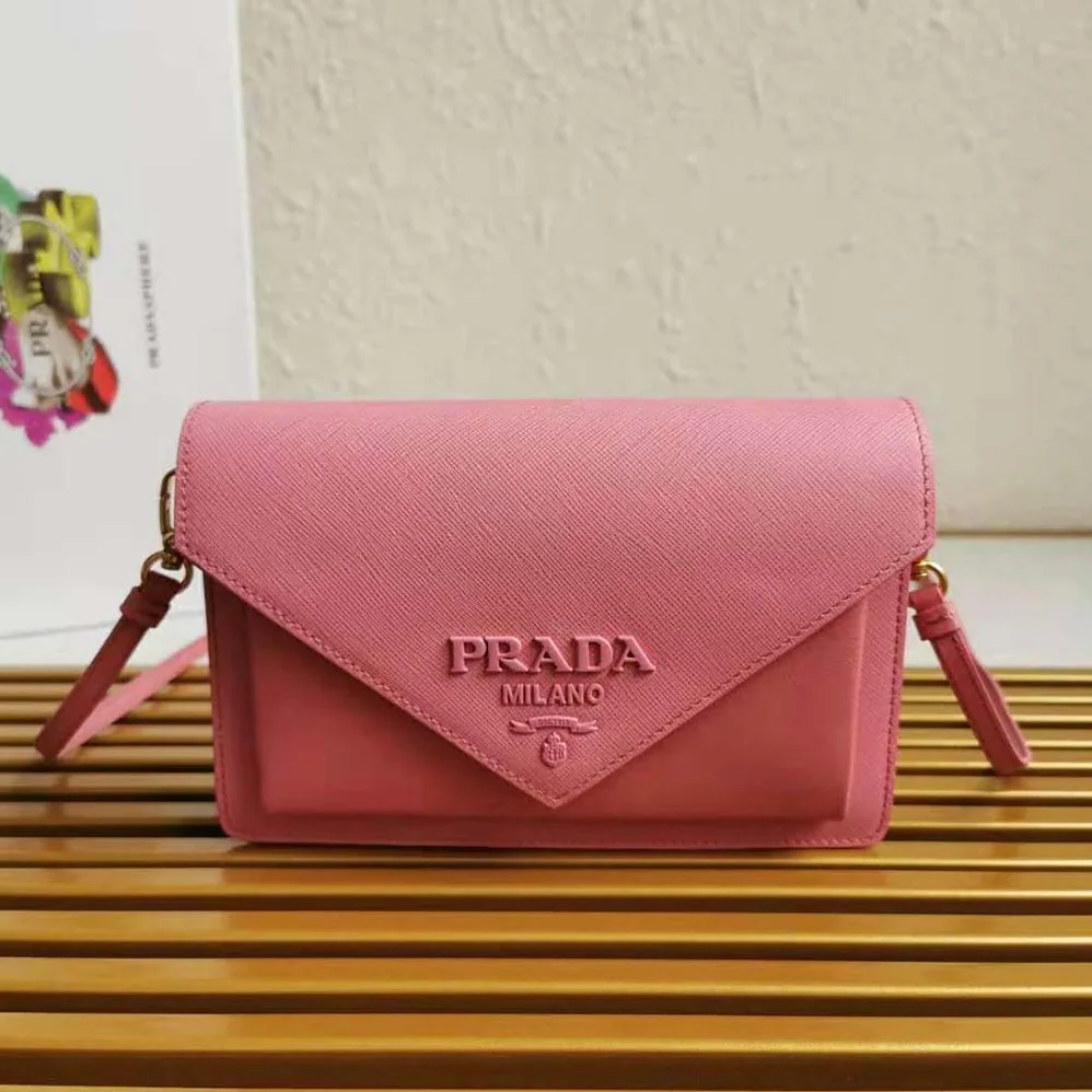 Prada Ladies Saffiano Leather Mini Bag in Pink